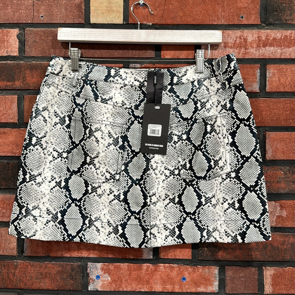 Apparis Gretchen Python Skirt in White Python - Picture 5 of 11
